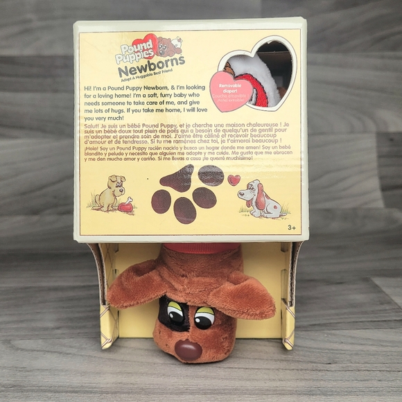 Pound Puppies Newborns 8" Plush Brown 2019 Classic Collection 80's by Basic Fun - Picture 6 of 8